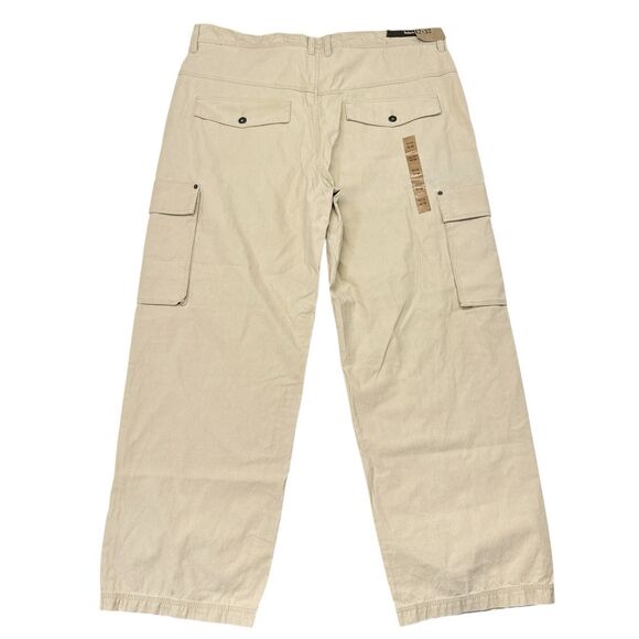 Timberland Cargo Pants Mens Size 42 x 32 Tan Khaki Ripstop Baggy Relaxed Fit NEW - Picture 2 of 8